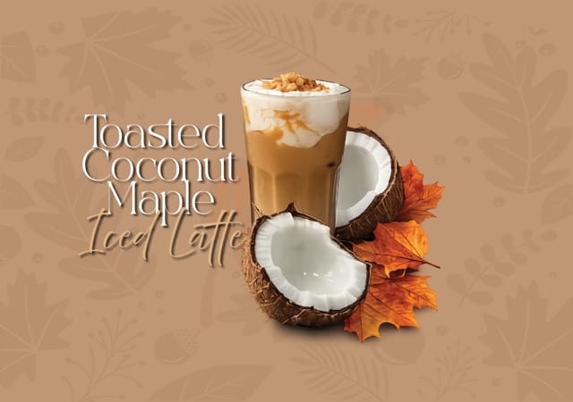 Toasted Coconut Maple Iced Latte