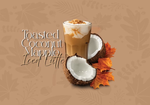 Toasted Coconut Maple Iced Latte